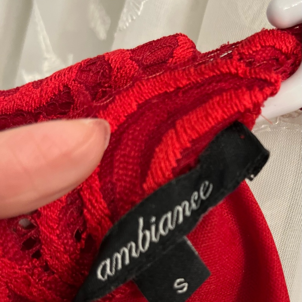 💥4/$20 BUNDLE. Red Lace Christmas or New Years Dress - Picture 6 of 7